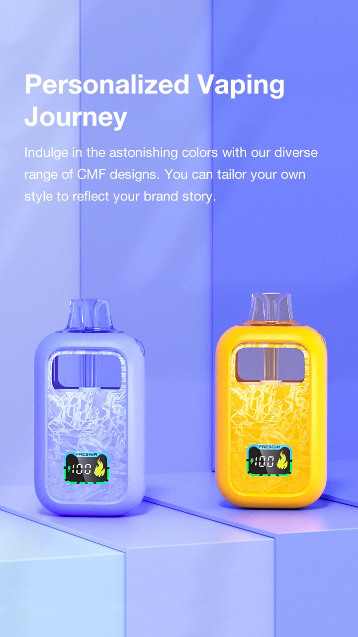 Personalized Vaping Journey Indulge in the astonishing colors with our diverse range of CMF designs. You can tailor your own style to reflect your brand story.