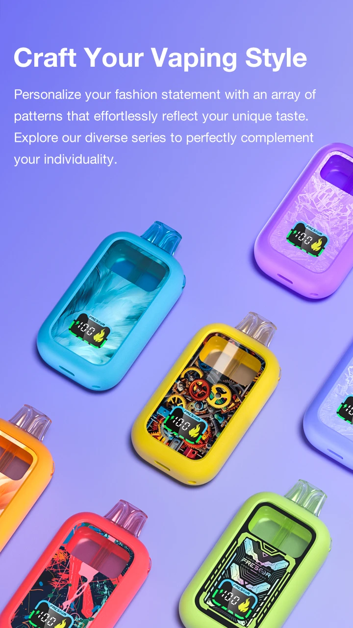 Craft Your Vaping Style Personalize your fashion statement with an array of patterns that effortlessly reflect your unique taste. Explore our diverse series to perfectly complement your individuality.
