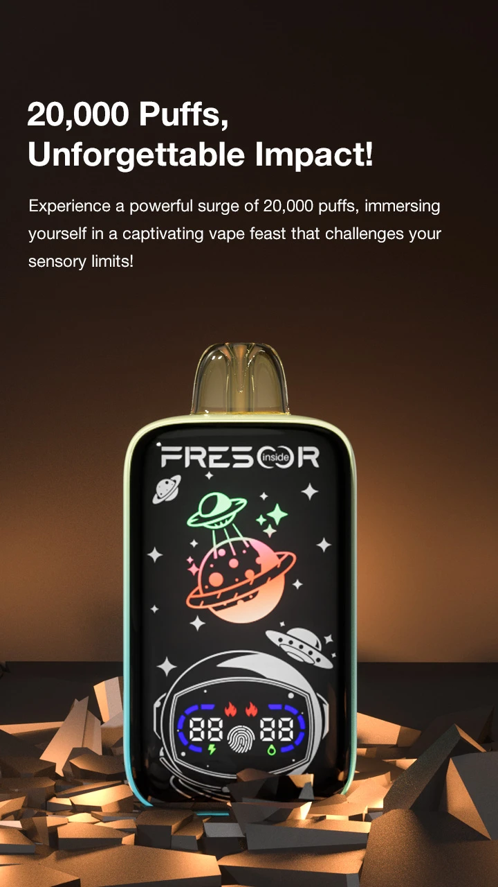 20,000 Puffs, Unforgettable lmpact! Experience a powerful surge of 20,000 puffs, immersing yourself in a captivating vape feast that challenges your sensory limits!