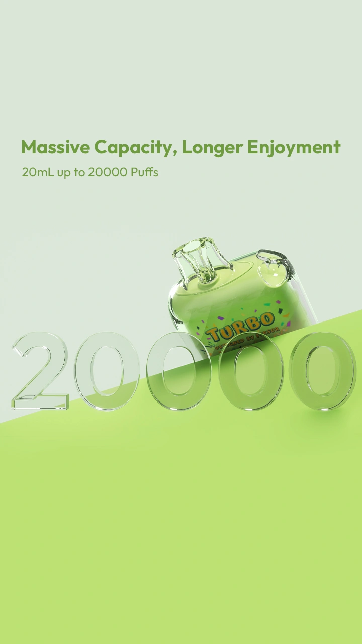 Massive Capacity, Longer Enjoyment 20mL up to 20000 Puffs